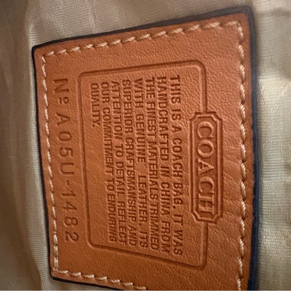 Coach Brown Leather Label